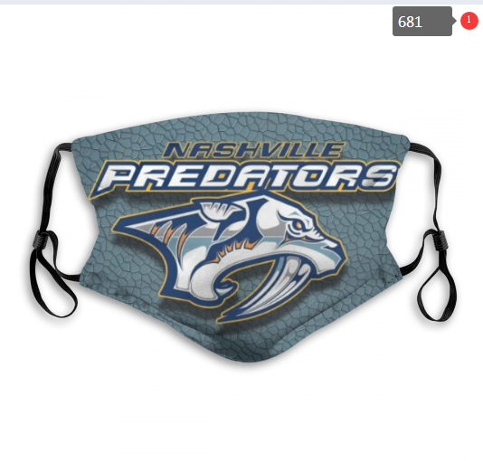NHL Nashville Predators #9 Dust mask with filter->nhl dust mask->Sports Accessory